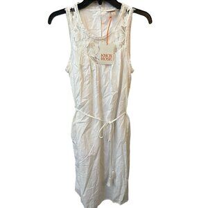 Women's Wide Strap Sleeveless A-Line Dress - Knox Rose White XS